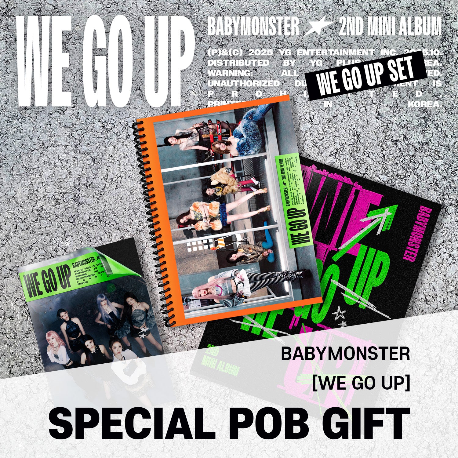 SET] BABYMONSTER - 2nd Mini Album [WE GO UP] WE GO UP SET / GIFT