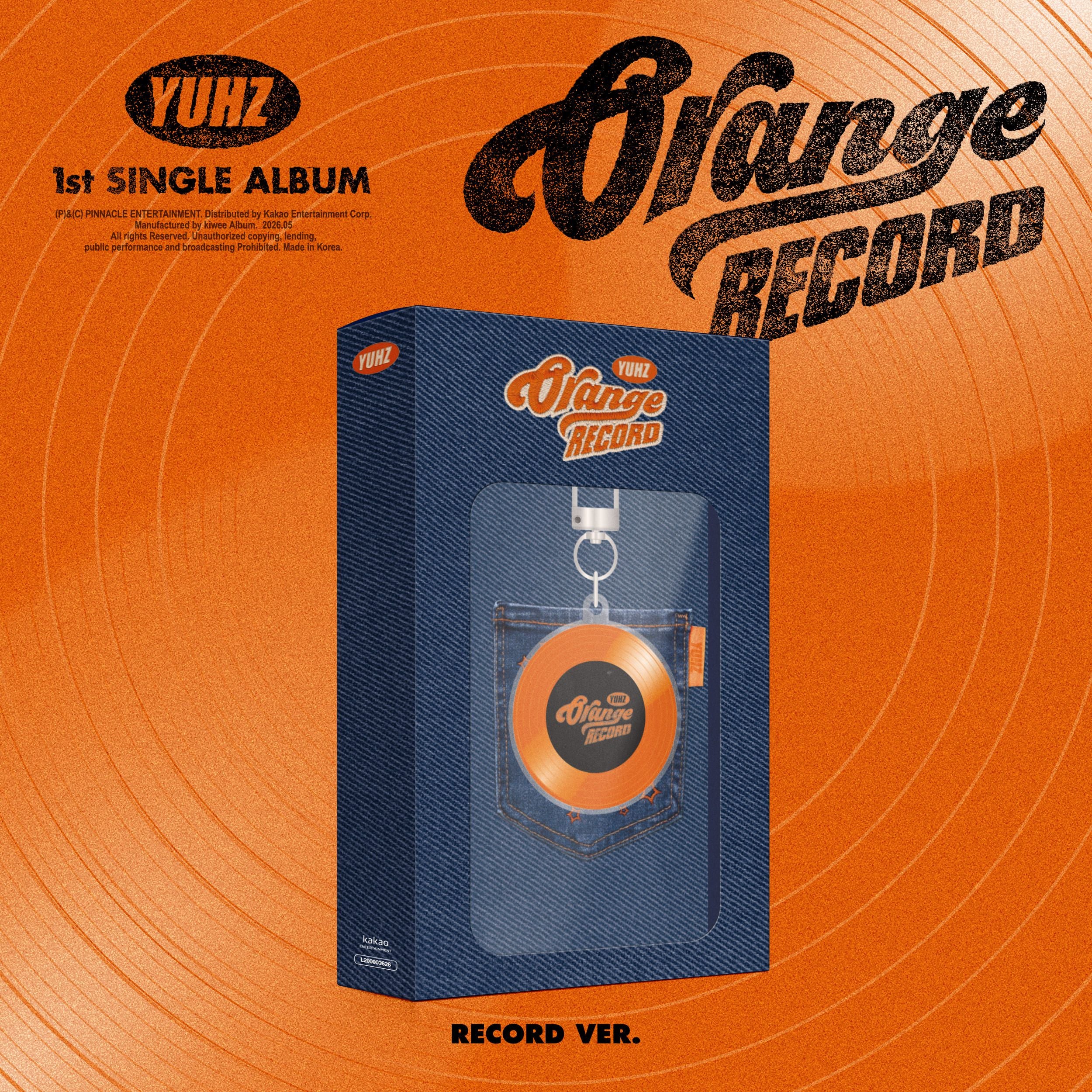 YUHZ - 1st Single Album [Orange Record] Record Ver. (Kiwee Album