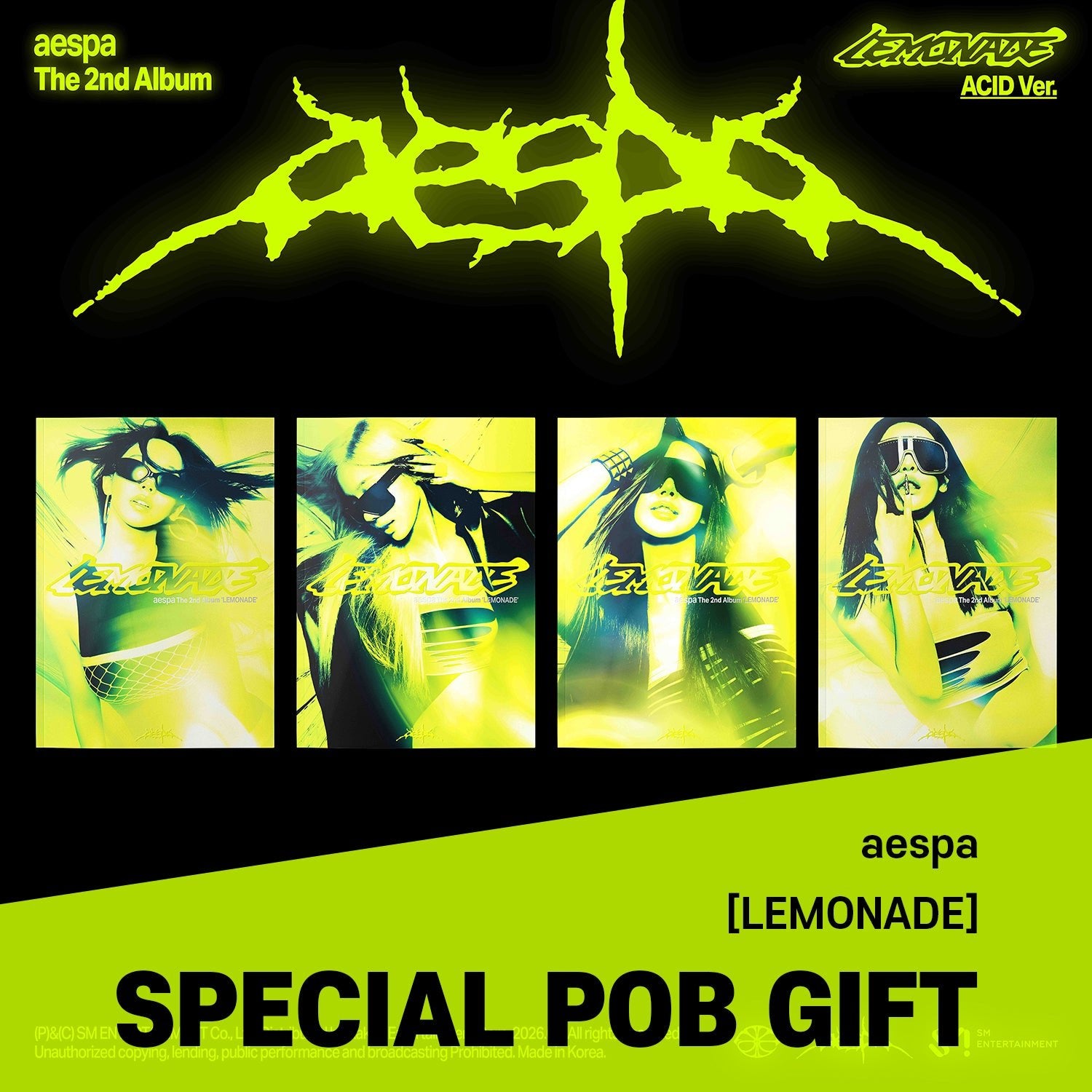 SET] aespa - 2nd Album [LEMONADE] ACID Ver. / GIFT - Baro7 Best