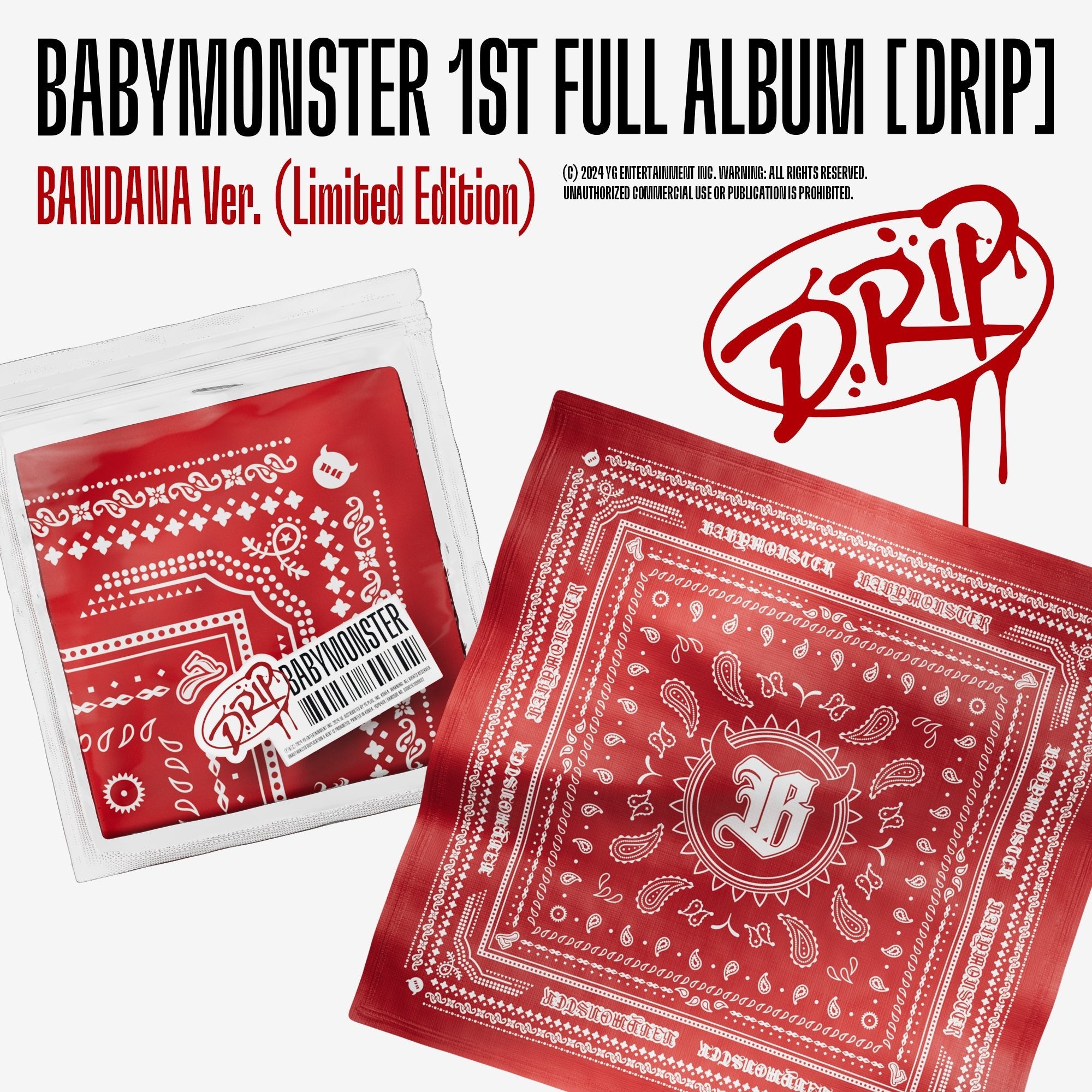 babymonster ベビモン DRIP バンダナ アルバム BABYMONSTER - DRIP (BANDANA VER.) LIMITED EDITION