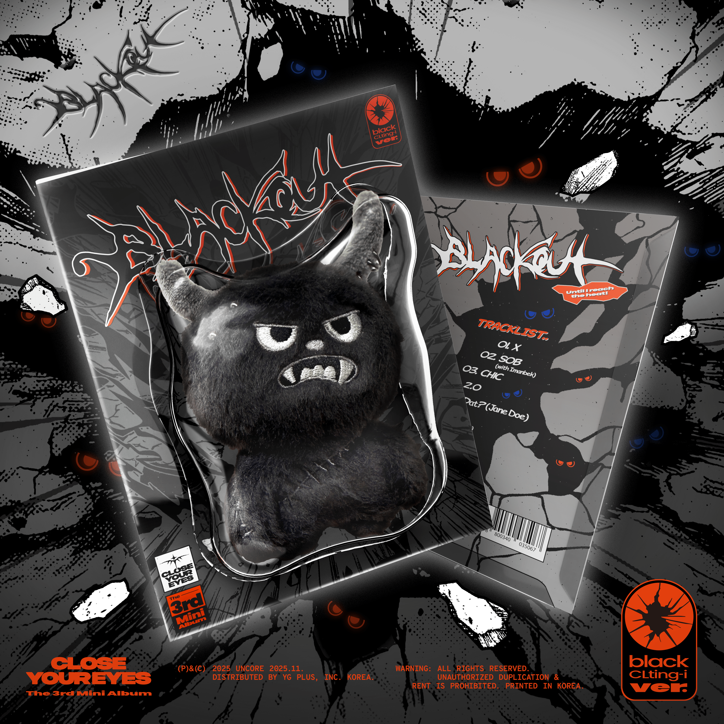 CLOSE YOUR EYES - 3rd Mini Album [blackout] black CLting-I Ver