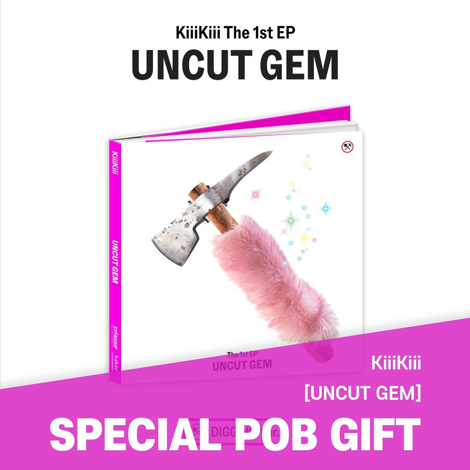kiiikiii uncut gem makestar うさぎ トレカ 🐞] KiiiKiii Uncut Gem Debut OT5 Makestar 1 Pre-Order Benefit