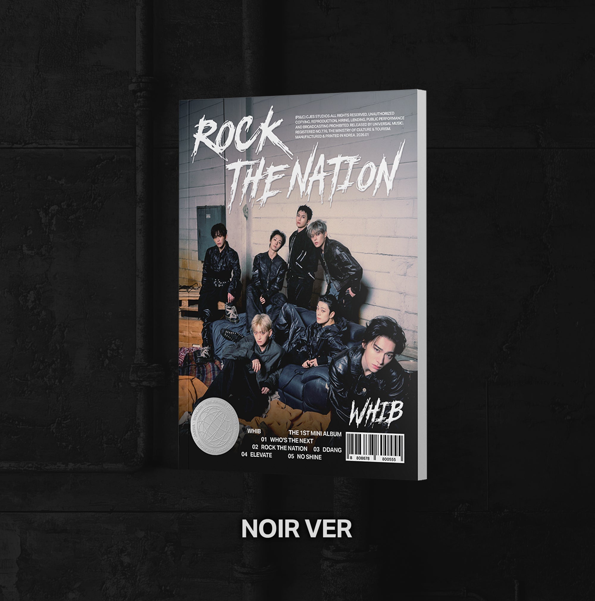 K-POP・アジア whib CD WHIB - 1st Mini Album [ROCK THE NATION] NOIR Ver. - Baro7 Best
