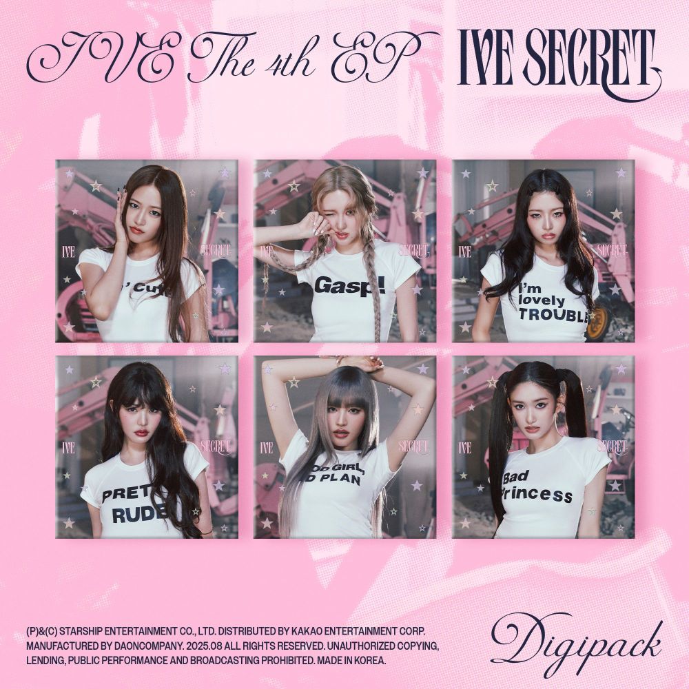 IVE - SECRET Digipack Ver. - 4e EP K-pop Officiel (Membre Aléatoire