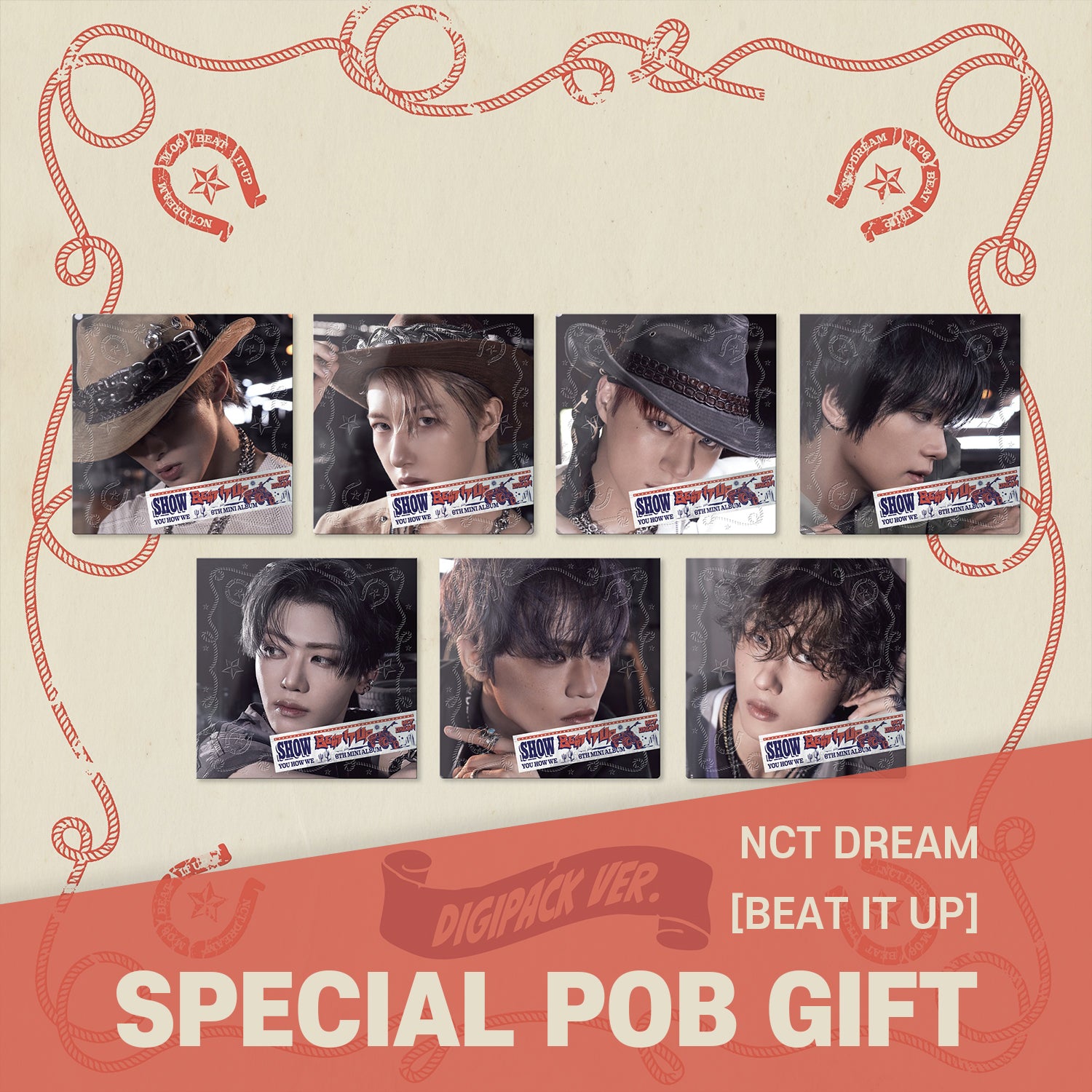 SET] NCT DREAM - 6th Mini Album [Beat It Up] Digipack Ver. / GIFT
