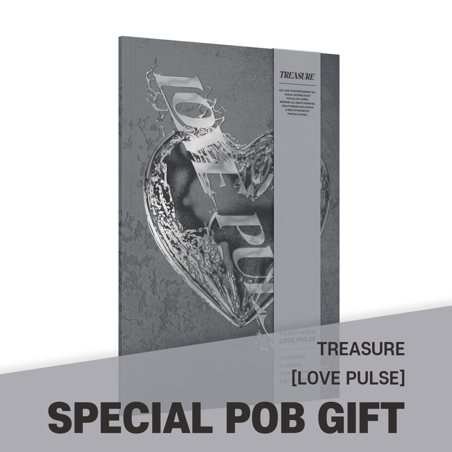 TREASURE LOVE PULSE 未使用シリアル5枚 TREASURE 韓国サードミニアルバム『LOVE PULSE』限定特典付きで発売