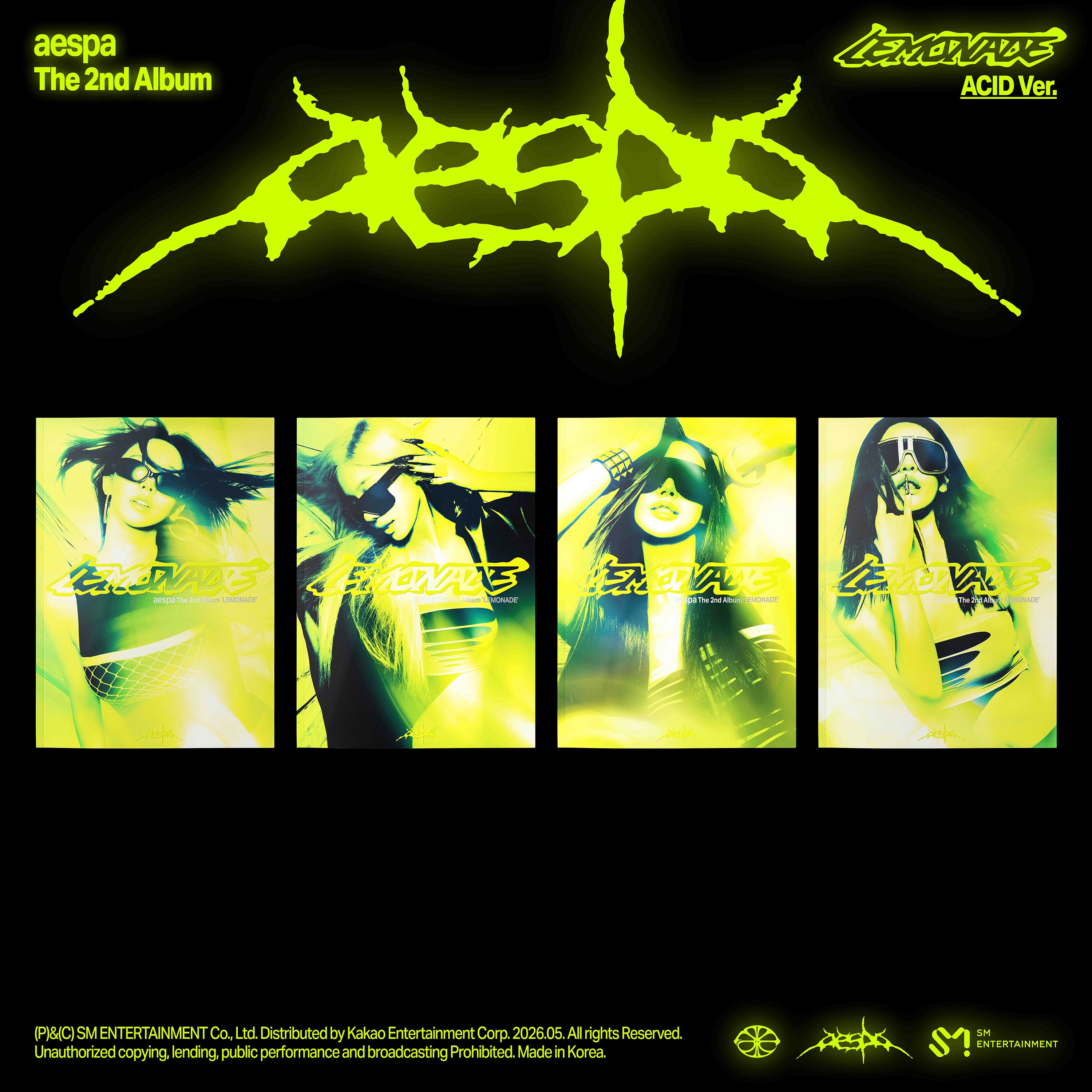 SET] aespa - 2nd Album [LEMONADE] ACID Ver. / GIFT - Baro7 Best