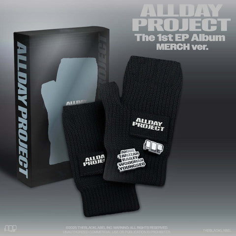 ALLDAY PROJECT - 1st EP Album [ALLDAY PROJECT] MERCH Ver. (FINGERLESS GLOVES Ver.) / GIFT - Baro7 Best Kpop Store