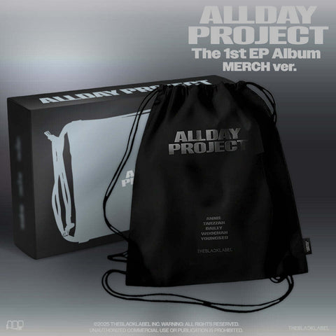 ALLDAY PROJECT - 1st EP Album [ALLDAY PROJECT] MERCH Ver. (SUEDE DRAWSTRING BAG Ver.) / GIFT - Baro7 Best Kpop Store