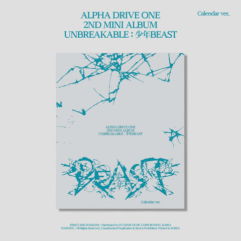 ALPHA DRIVE ONE - 2nd Mini Album [UNBREAKABLE : 少年BEAST] Calendar Ver. - Baro7 Best Kpop Store