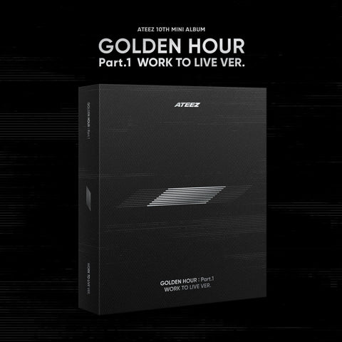 ATEEZ - 10th Mini Album [GOLDEN HOUR Part.1] WORK TO LIVE Ver. - Baro7 Best Kpop Store