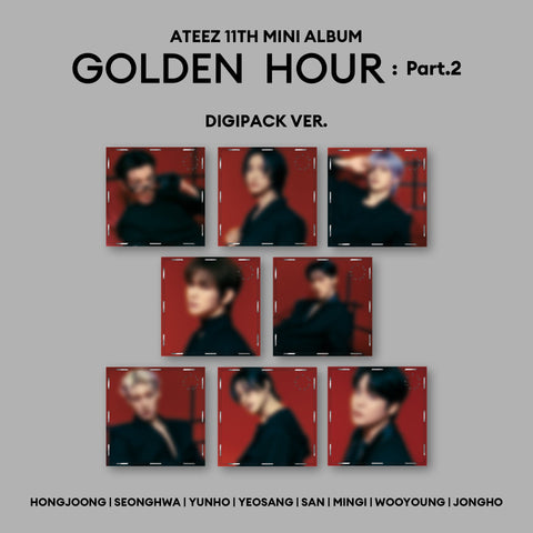 ATEEZ - 11th Mini Album [GOLDEN HOUR : Part.2] Digipack Ver. - Baro7 Best Kpop Store