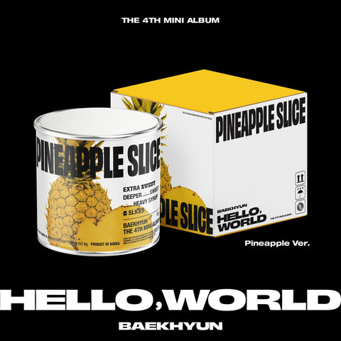 BAEKHYUN - 4th Mini Album [Hello, World] Pineapple Ver. - Baro7 Best Kpop Store