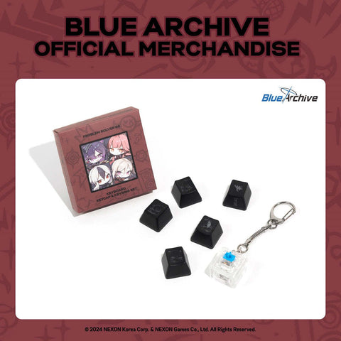 BLUE ARCHIVE 3rd ANNIVERSARY OFFICIAL MD - PROBLEM SOLVER 68 KEYBOARD KEYCAP & KEYRING SET - Baro7 Best Kpop Store