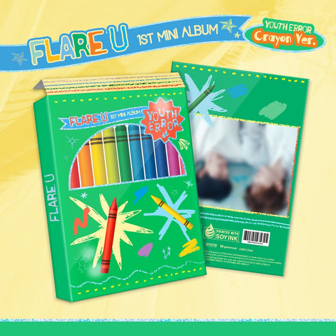 FLARE U - 1st Mini Album [YOUTH ERROR] Crayon Ver. / GIFT - Baro7 Best Kpop Store