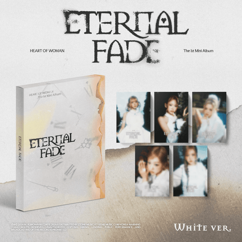 HEART OF WOMAN - 1st Mini Album [ETERNAL FADE] White Ver. - Baro7 Best Kpop Store