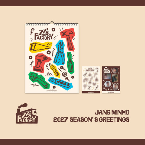 JANG MIN HO - 2027 SEASON'S GREETINGS [77's FACTORY] Wall Calendar & Sticker Set - Baro7 Best Kpop Store