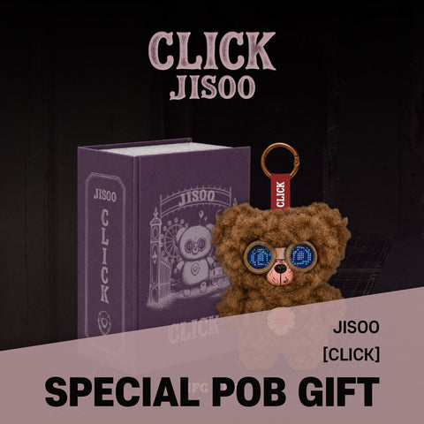JISOO - Single Album [CLICK] CLICK BABY BEAR NFC Ver. / GIFT - Baro7 Best Kpop Store