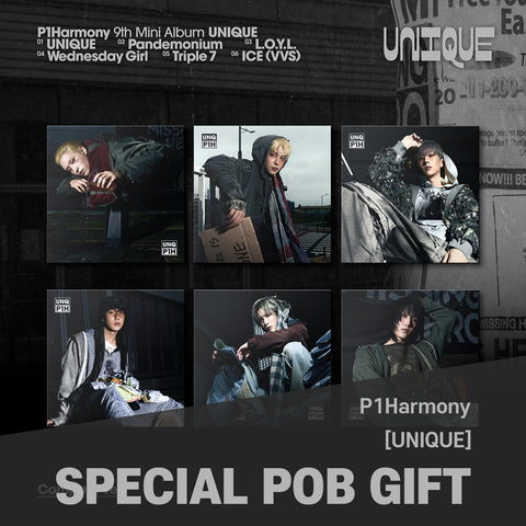 P1Harmony - 9th Mini Album [UNIQUE] Compact Ver. / GIFT - Baro7 Best Kpop Store