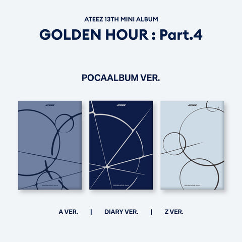 [SET] ATEEZ - [GOLDEN HOUR : Part.4] POCAALBUM Ver. - Baro7 Best Kpop Store