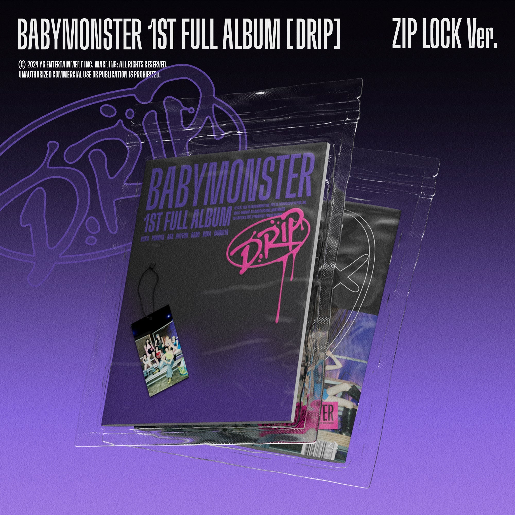 SET] BABYMONSTER - 1st Full Album [DRIP] ZIP LOCK Ver. + BINDER