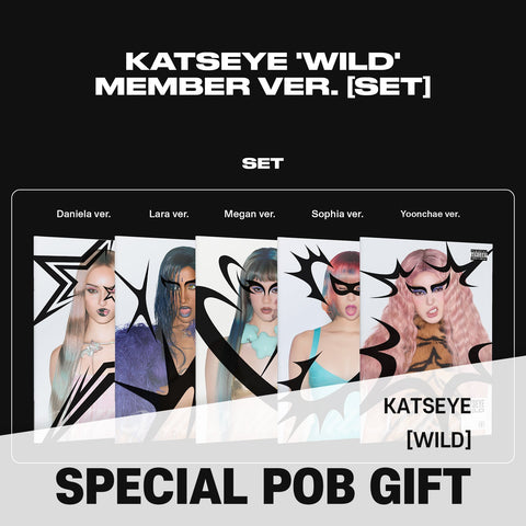 [SET] KATSEYE - [WILD] Member Ver. / GIFT - Baro7 Best Kpop Store