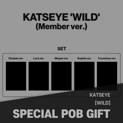 [SET] KATSEYE - [WILD] Member Ver. / GIFT - Baro7 Best Kpop Store