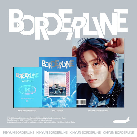 [SET] KIHYUN - EP [BORDERLINE] THE 3rd JOURNEY Ver. + ROUTE Ver. + MAP BUILDING Ver. - Baro7 Best Kpop Store