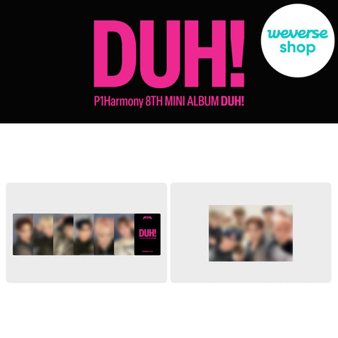 [SET] P1Harmony - 8th Mini Album [DUH!] Standard Ver. / GIFT - Baro7 Best Kpop Store
