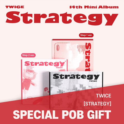 [SET] TWICE - 14th Mini Album [STRATEGY] Standard Ver. / GIFT - Baro7 Best Kpop Store