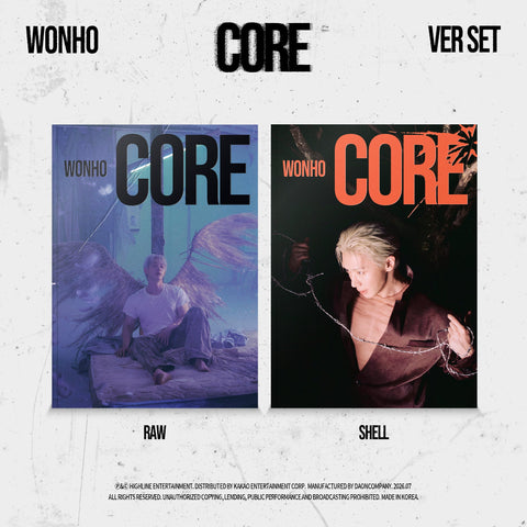 [SET] WONHO - EP [CORE] Raw Ver. + Shell Ver. - Baro7 Best Kpop Store