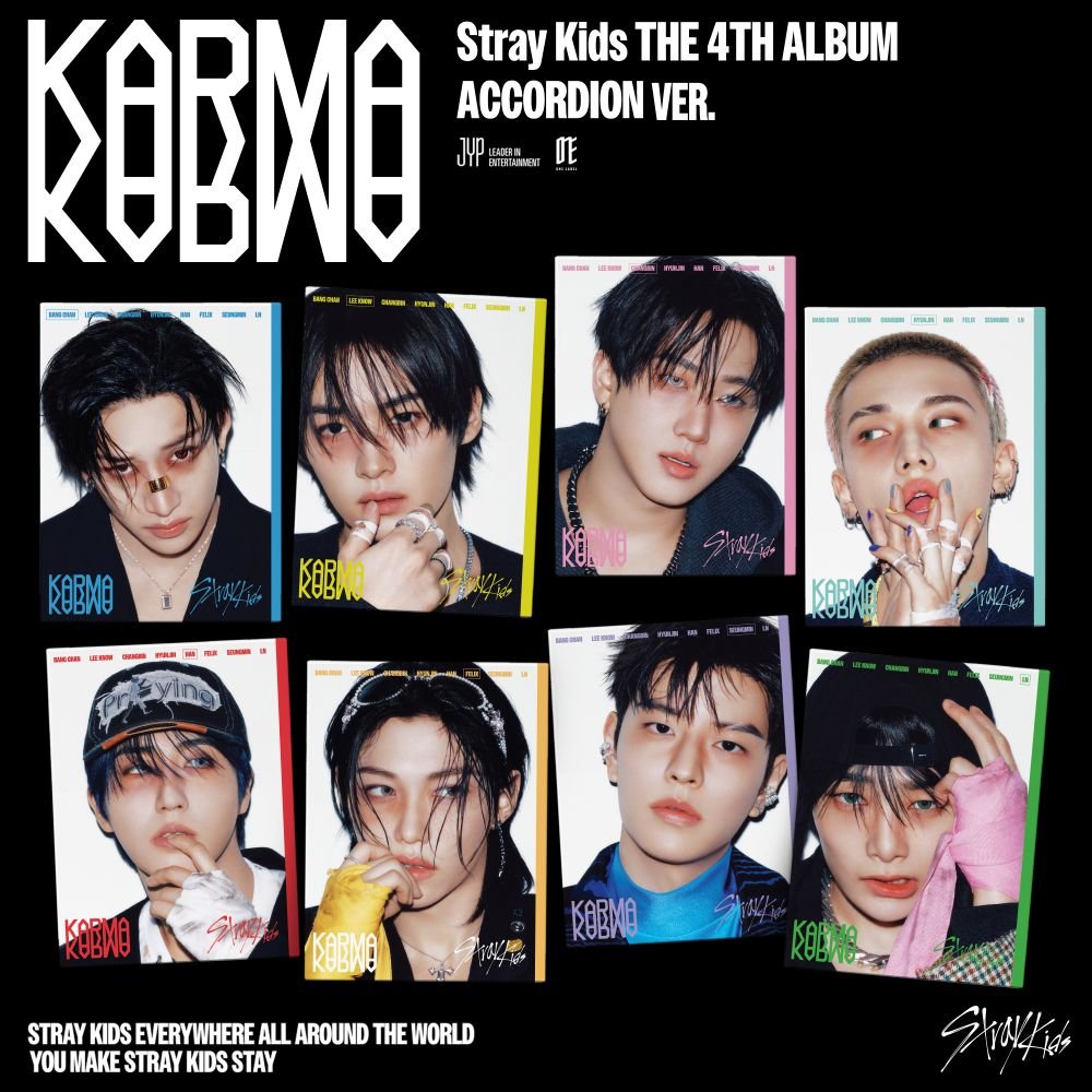 SET] Stray Kids - 4th Album [KARMA] ACCORDION Ver. / GIFT - Baro7