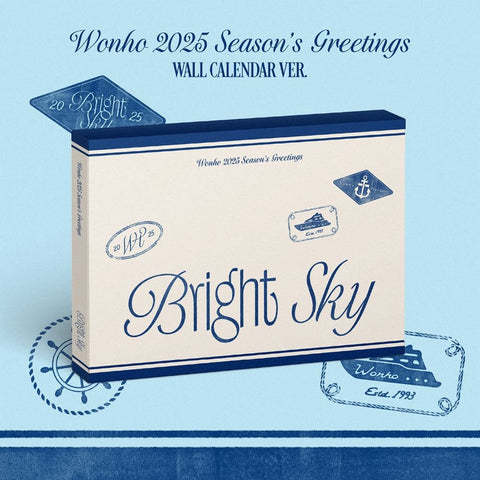 WONHO - 2025 SEASON'S GREETINGS [Bright Sky] WALL CALENDAR Ver. - Baro7 Best Kpop Store