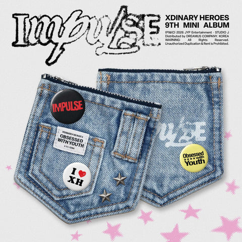 Xdinary-Heroes - 9th Mini Album [IMPULSE] DENIM POUCH Ver. - Baro7 Best Kpop Store