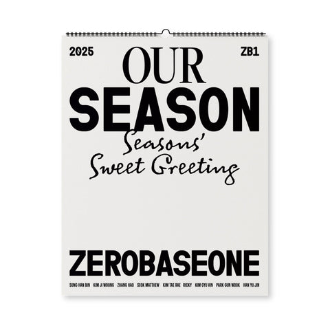 ZEROBASEONE - 2025 [OUR Season] WALL CALENDAR - Baro7 Best Kpop Store