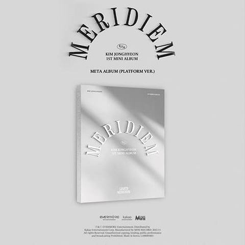 KIM JONGHYEON - 1ST MINI ALBUM [MERIDIEM]PLATFORM ALBUM Ver. - KPOPHERO